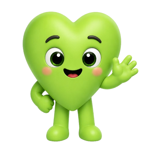 Niu, mascote de apoio emocional da TiCuido, acenando.